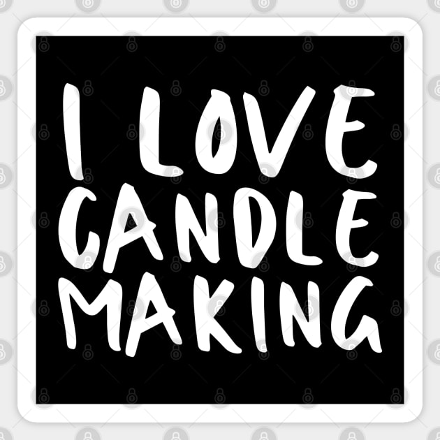 I Love Candle Making Sticker by HobbyAndArt